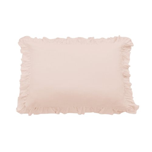 Lily Washed Linen Ruffled Pillow Sham Standard / Blush Sham