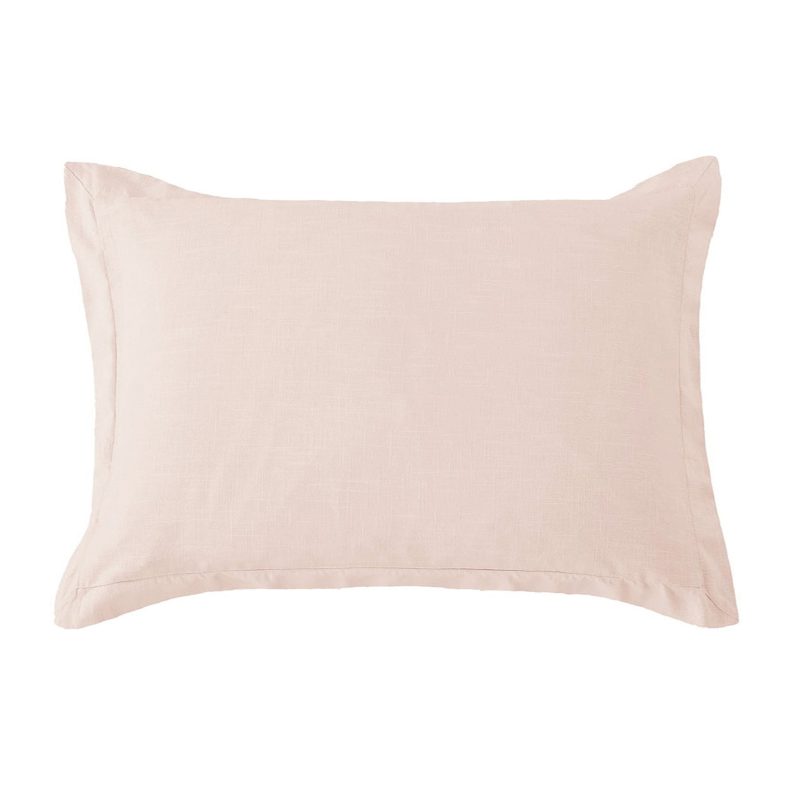 Washed Linen Tailored Pillow Sham Standard / Blush Sham