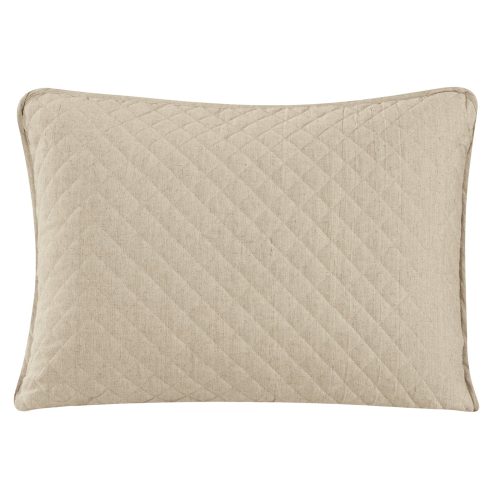 Anna Diamond Quilted Pillow Shams Standard / Light Tan Sham