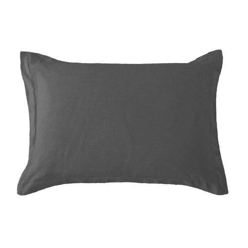 Washed Linen Tailored Pillow Sham Standard / Slate Sham