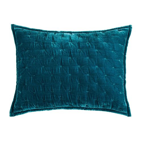 Stella Faux Silk Velvet Pillow Sham Standard / Teal Sham