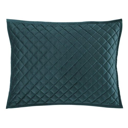 Velvet Quilted Pillow Sham - Standard/King (PAIR) Standard / Teal Sham