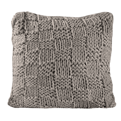 Chess Knit Euro Sham Taupe Sham