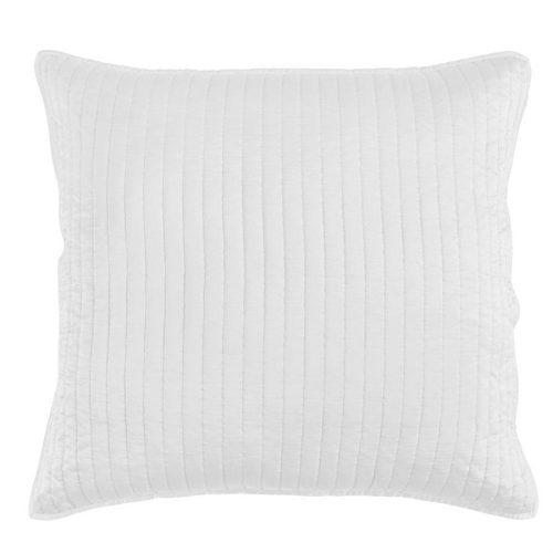 Satin Channel Quilted Euro Sham White Sham