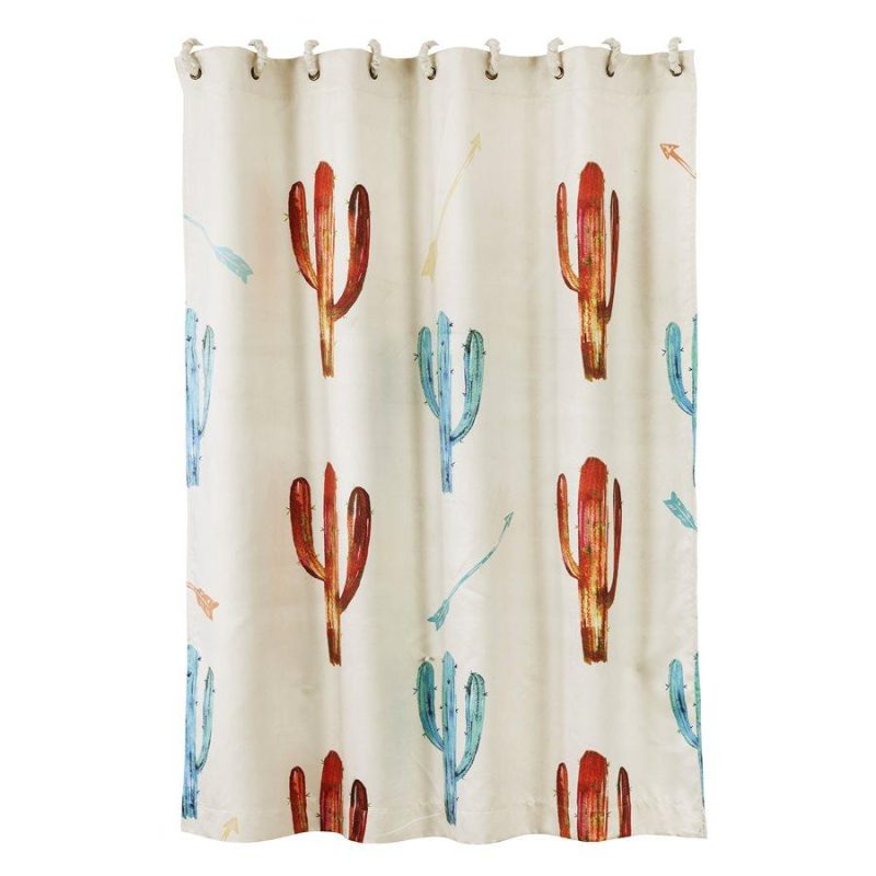 paseo road shower curtain cactus arrows shower curtain coral turquoise 37486330544344