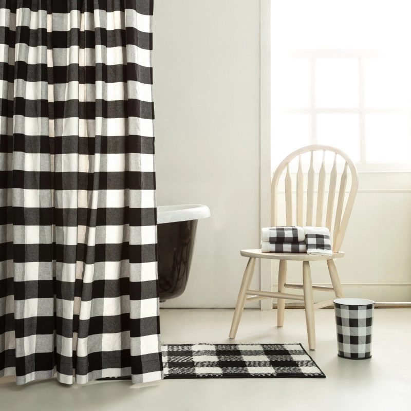 paseo road shower curtain camille buffalo check shower curtain 37486341128408