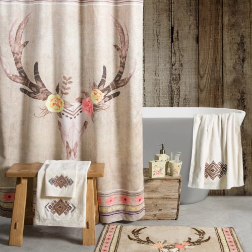 paseo road shower curtain desert skull shower curtain 37486445166808