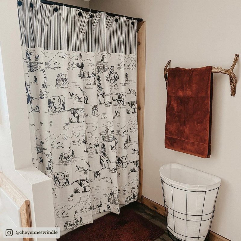 paseo road shower curtain ranch life shower curtain 39509667348696