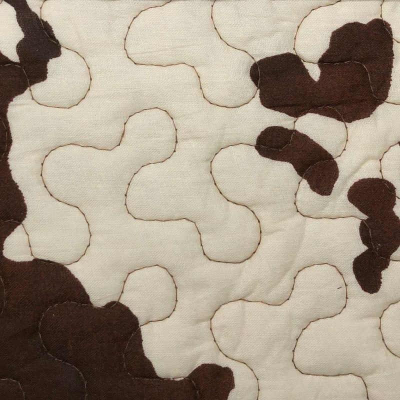 paseo road swatch elsa cowhide reversible quilt brown swatch 37486479835352