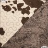 Elsa Cowhide Reversible Quilt Brown Swatch Swatch