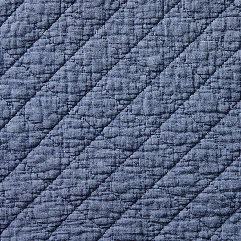 Stonewashed Cotton Gauze Fabric Swatch French Blue Swatch