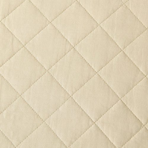 Linen Cotton Diamond Quilt Swatch Light Tan Swatch