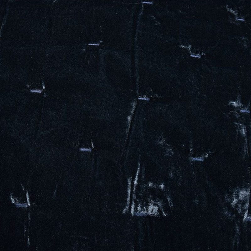 Stella Faux Silk Velvet Quilt Swatch Midnight Blue Swatch