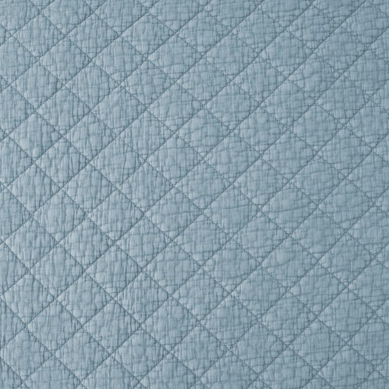 Stonewashed Cotton Gauze Fabric Swatch Mineral Blue Swatch