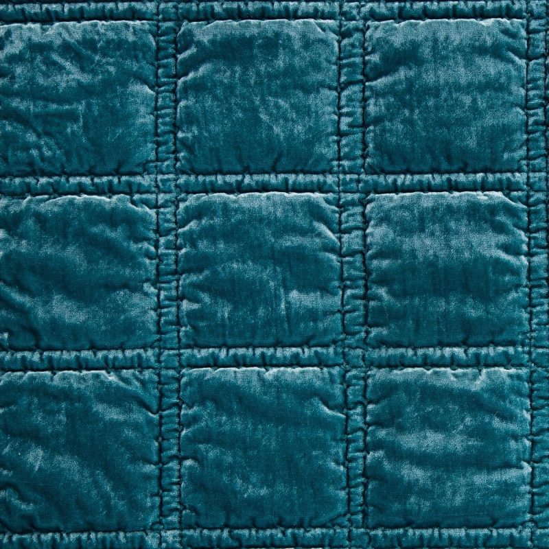 Stella Faux Silk Double Box Stitch Swatch Teal Swatch