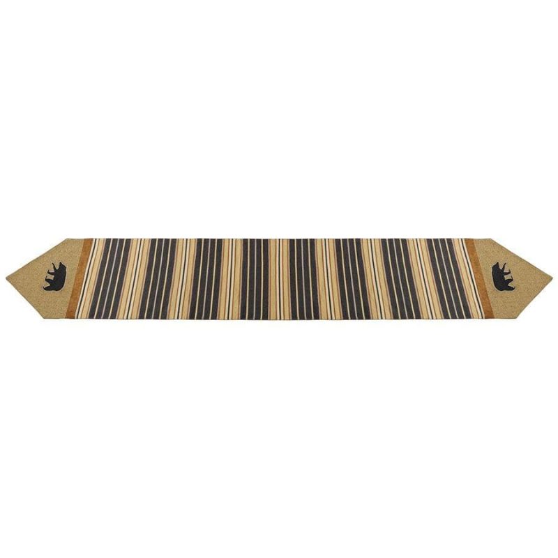 paseo road table runner ashbury black tan table runner w bear 37486266220760