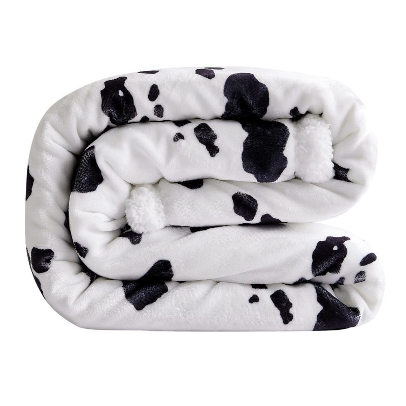 paseo road throw elsa cowhide campfire sherpa throw 39395078799576