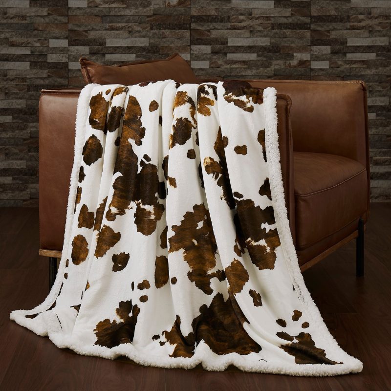 paseo road throw elsa cowhide sherpa throw 6 moq 39147100930264