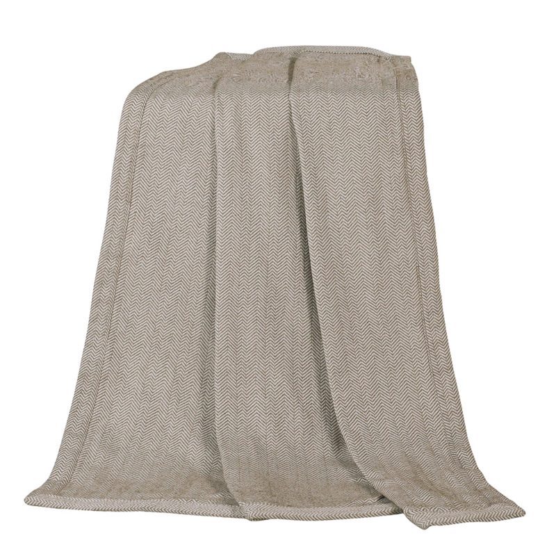 paseo road throw fairfield herringbone taupe throw blanket 39622077055192