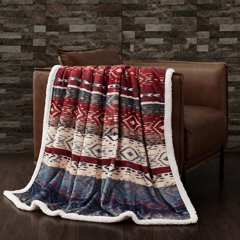 paseo road throw home on the range aztec campfire sherpa throw 39570945376472