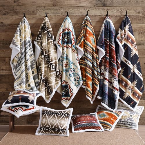 paseo road throw home on the range aztec campfire sherpa throw 40061294346456