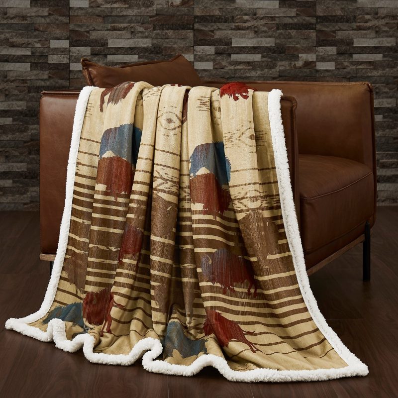 paseo road throw home on the range campfire sherpa throw 44145342709976