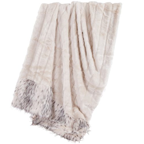 paseo road throw white faux mink snow leopard oversized throw blanket 50x80 37487334523096