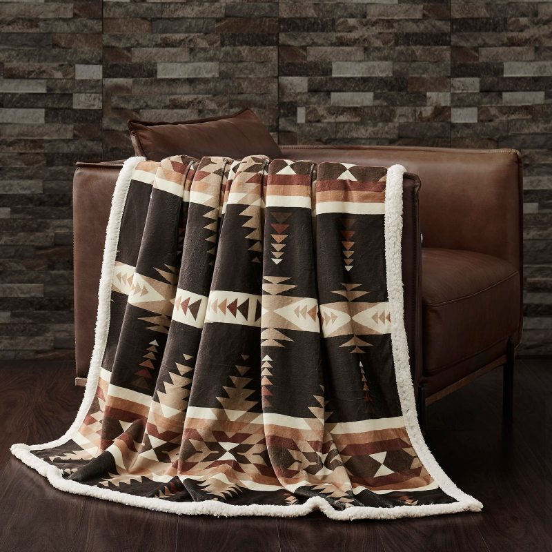 paseo road throw yosemite campfire sherpa throw black 39567953395928