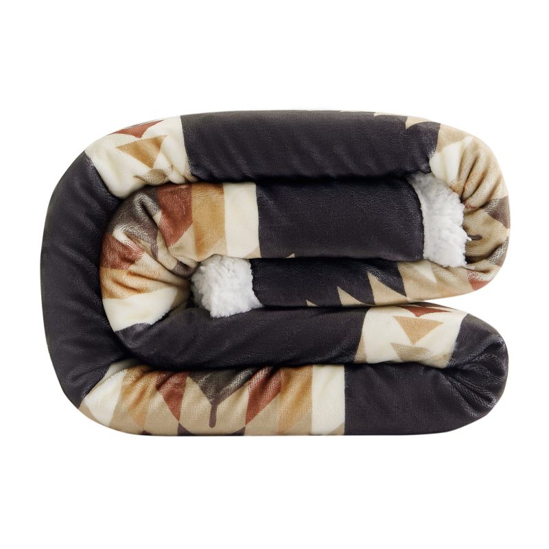 paseo road throw yosemite campfire sherpa throw black 6 moq 39433431023832