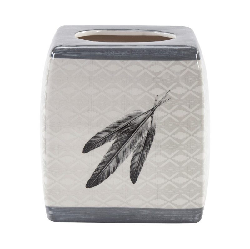 paseo road tissue holder feather design ceramic tissue box 37486524367064