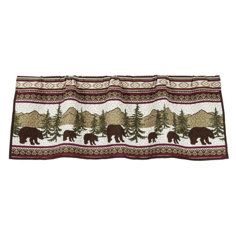 paseo road valance bear trail quilted kitchen valance 37486308065496