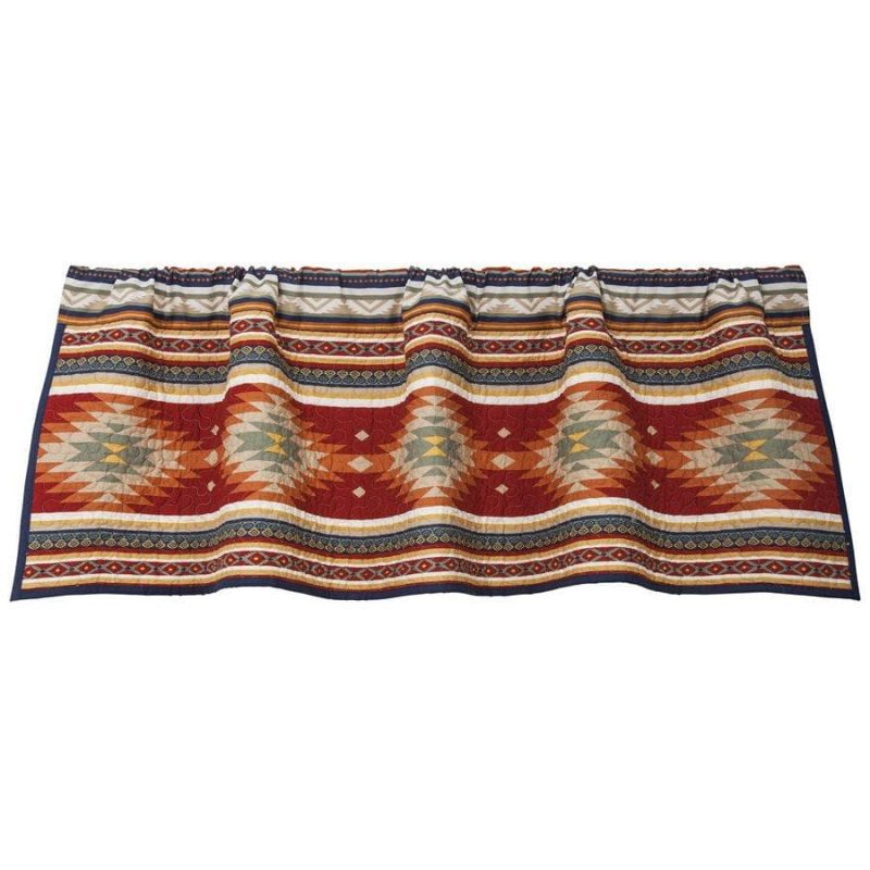 paseo road valance del sol aztec design kitchen valance 37486427406552