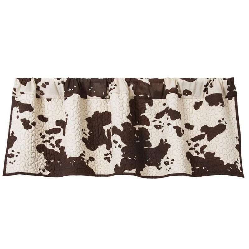 paseo road valance elsa quilted kitchen valance w cowhide print 37486483374296