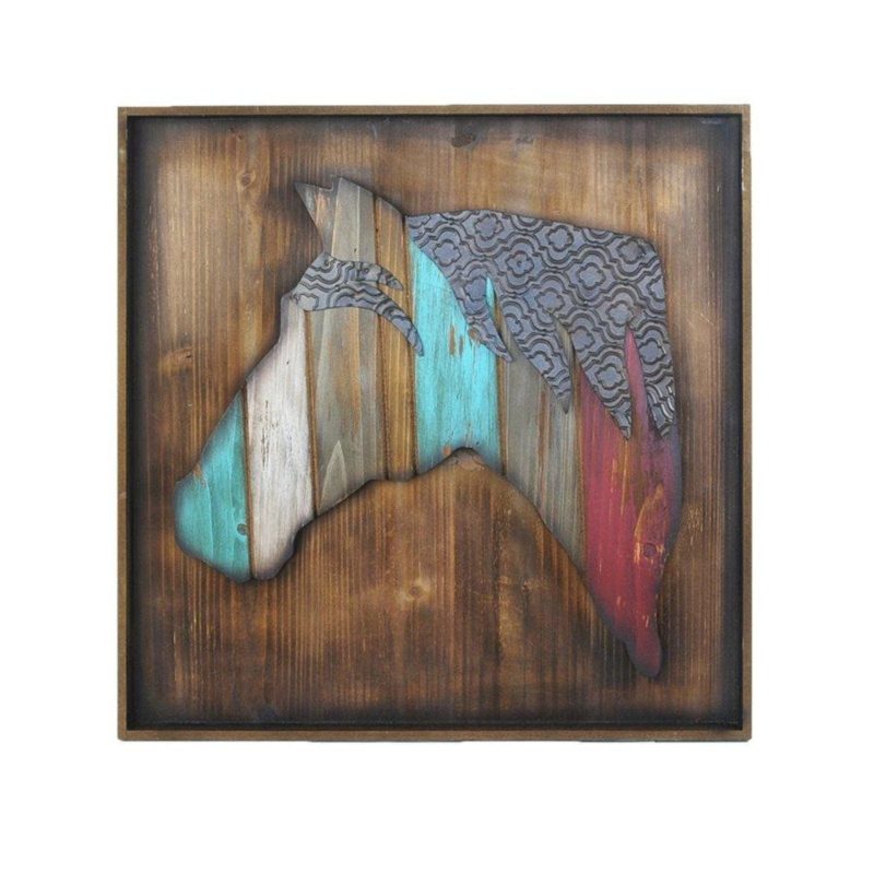 paseo road wall decor colorful horse head western wall art 37486388904152