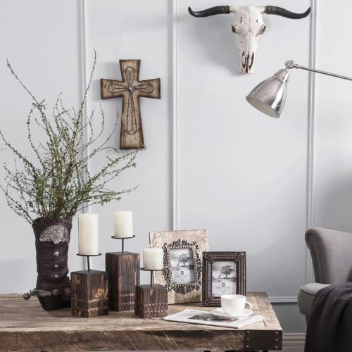 paseo road wall decor cream distressed wood barbwire cross wall decor 37486395424984