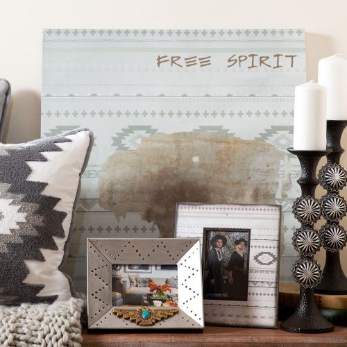 paseo road wall decor free spirit aztec buffalo canvas southwestern wall art 37486533214424