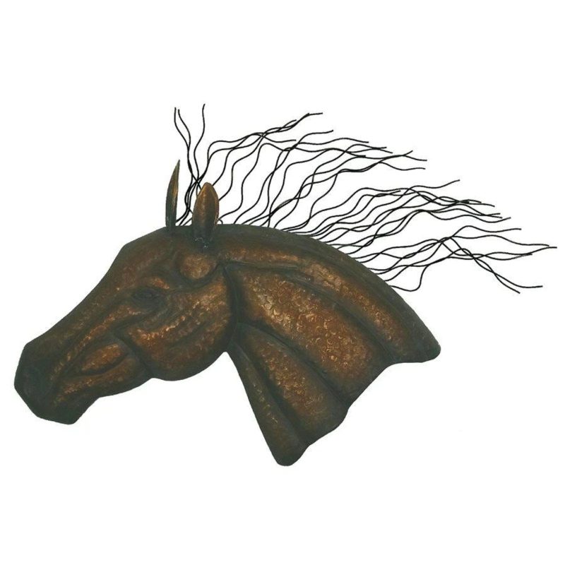 paseo road wall decor large horse head forged metal wall hanging 37486646231256