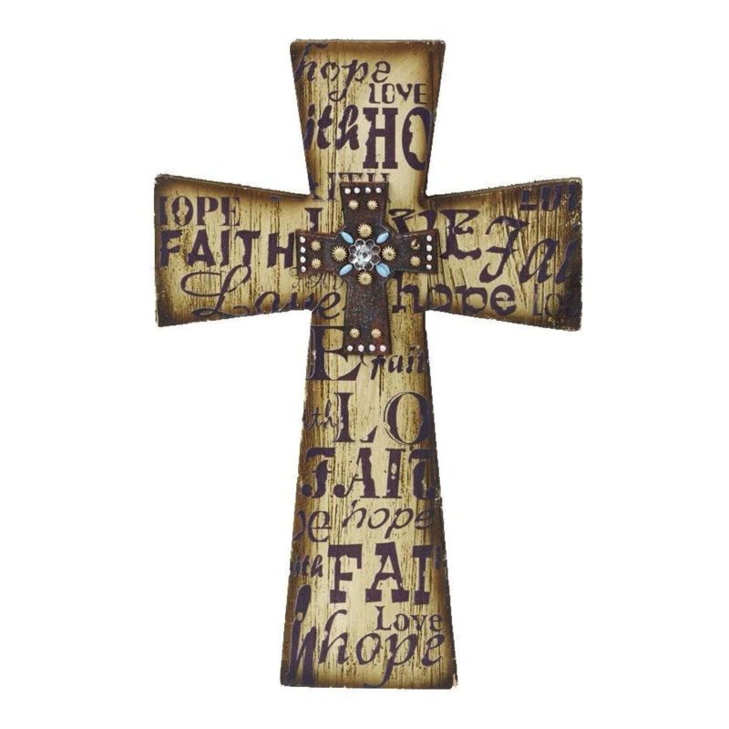 paseo road wall decor layered cross faith love hope wall decor 37486657241304