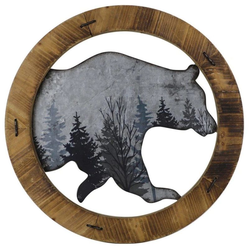 paseo road wall decor round bear wall art 37486920597720