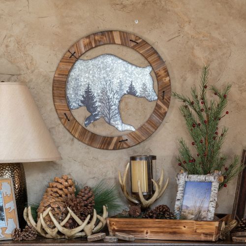 paseo road wall decor round bear wall art 37486920630488