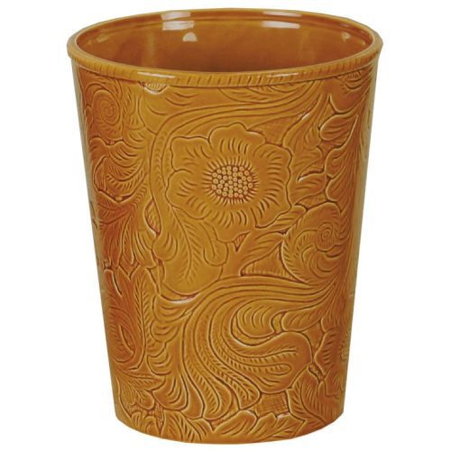 Savannah Ceramic Wastebasket, Turquoise Wastebasket